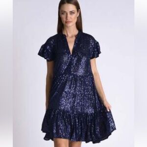 Muche and Muchette Viky Blue Sequin Dress Size One Size